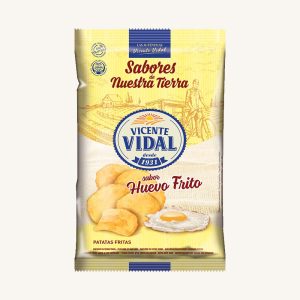 Vicente Vidal Potato crisps with fried egg flavour, from Navarre, bag 135 gr